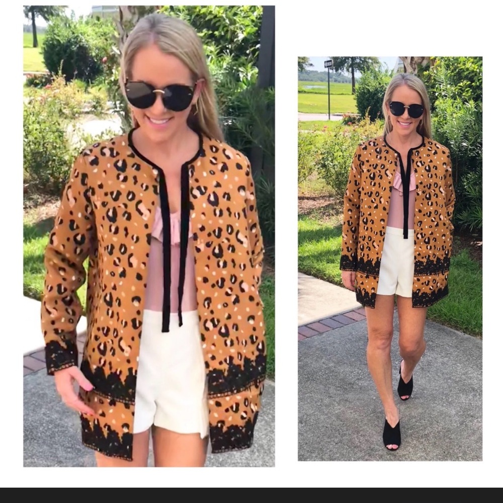 English Factory Leopard Print Women's Jacket
